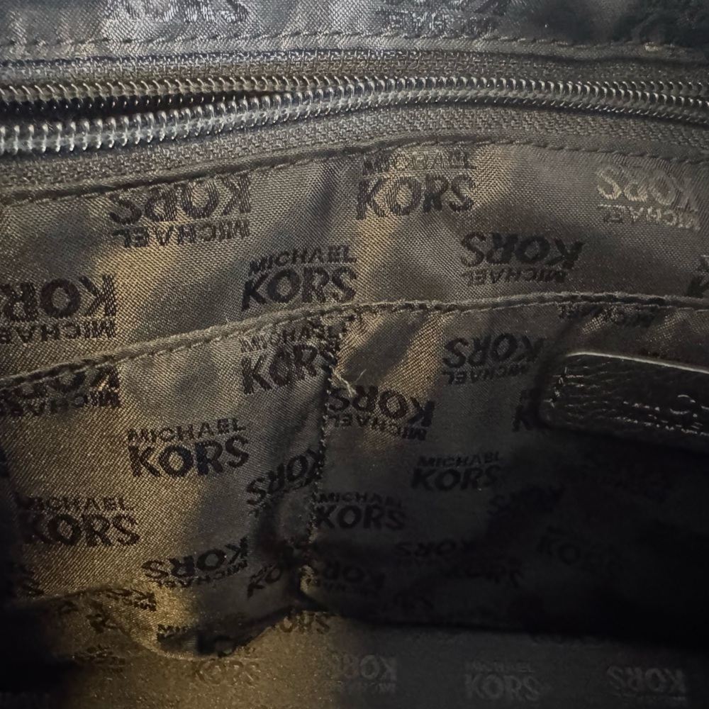 Michael Kors Black Leather Satchel with Gold Hardware - Picture 3 of 4